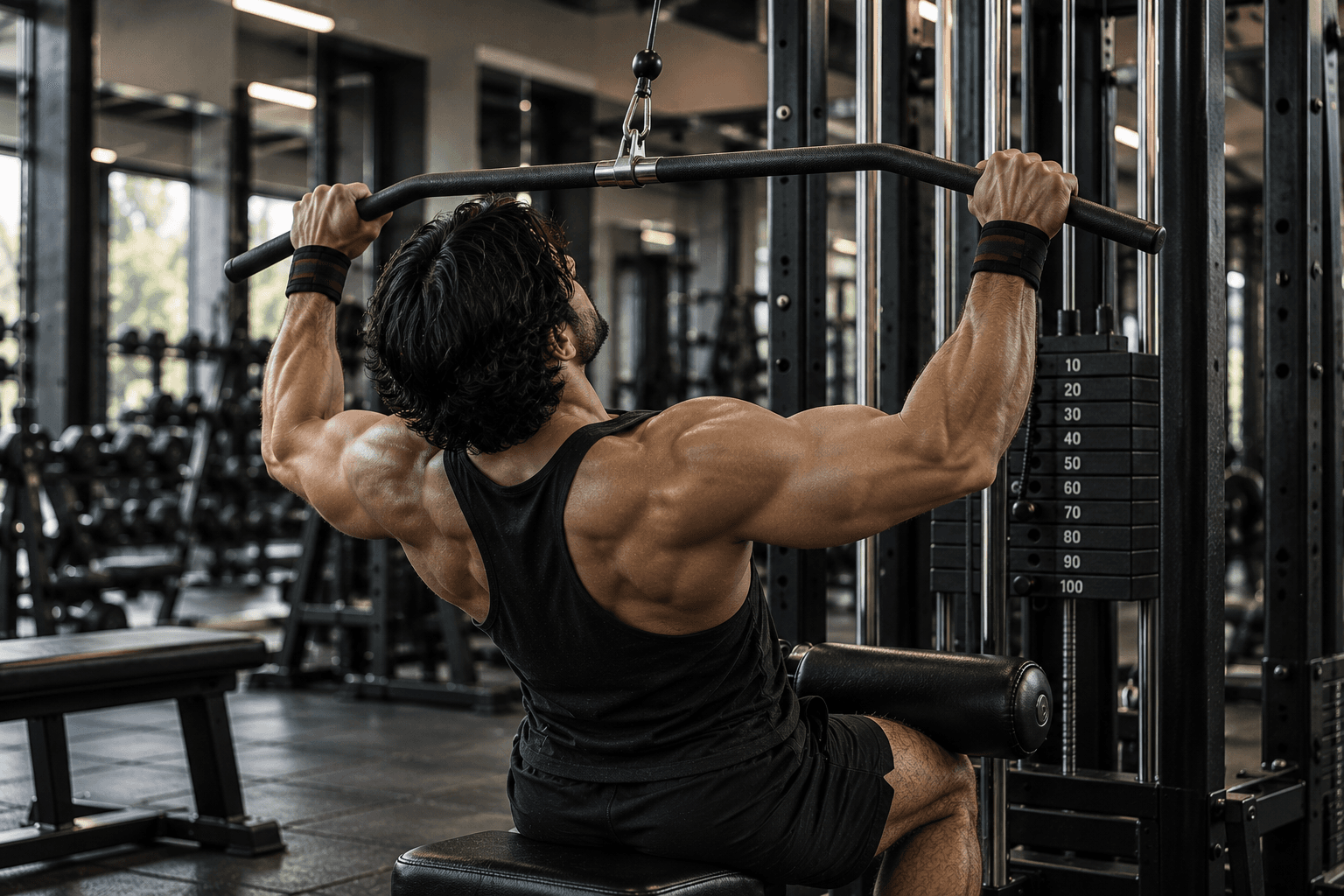 Lat Pulldown being performed